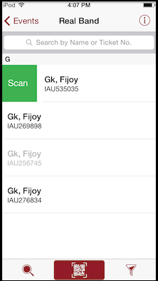 Scan Tickets - iOS