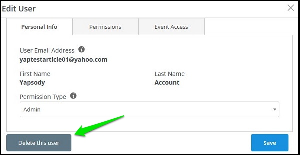 How to delete an user from my Box-office? – Yapsody Support