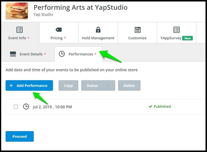 How To Add Performance In An Event? – Yapsody Support